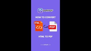 How to covert HTML to PDF with DeftPDF! #shorts #fileconverter