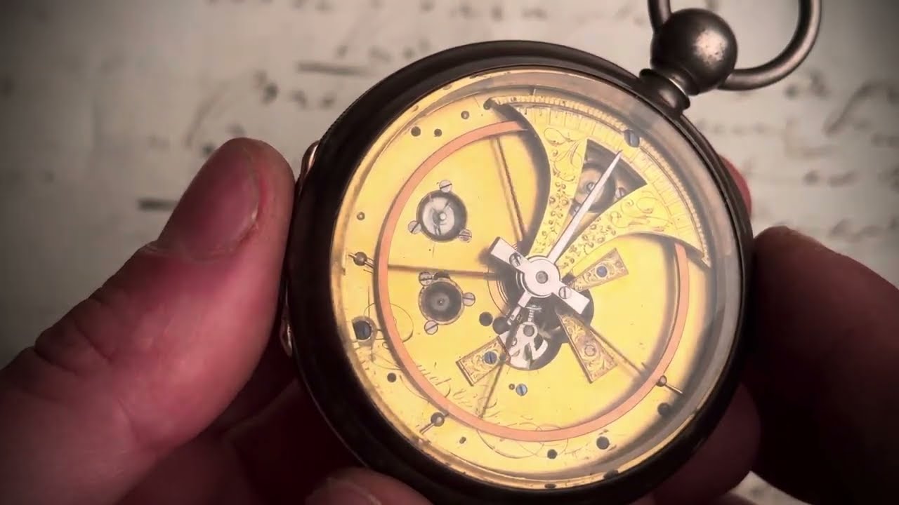 POUZAIT Slow-Beat Lever Escapement Antique Pocket Watch