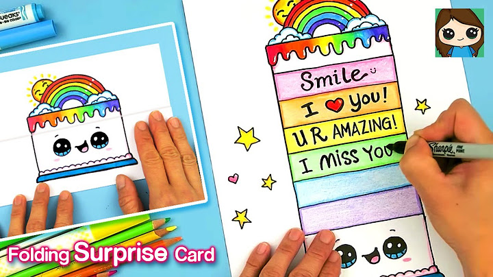 Spread Love Cuties! ????❤️How to Make a Folding Rainbow Cake Pop Up Surprise Card