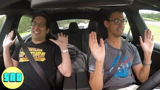 Tesla's Model S Autopilot is Amazing!(We take a Tesla Model S P90D out during rush-hour traffic to test the autopilot feature...and get in a game of Jenga. DISCLAIMER: This is a video production., 2016-03-31T12:30:00.000Z)