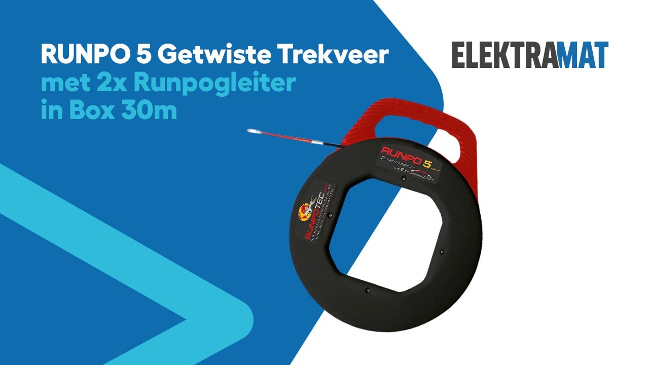 Runpo Rope RUNPO 5 Getwiste Trekveer met 2x Runpogleiter in Box 30m - YouTube