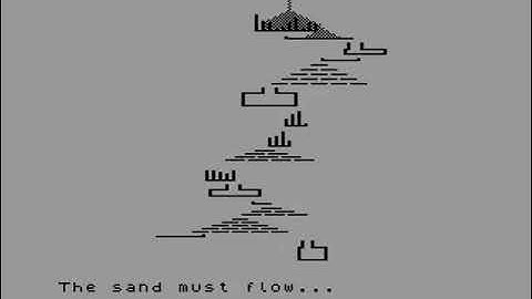 Advent of Code, Day 14, 2022 Visualized — ZX Basic on 8-bit Z80 (running on ZX Spectrum Next)