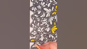Colourful🌈🥀 zentangle Art🌺 #ytviral #viralvideo #colors #drawing #sharpie markers🔥 #shorts #fypage