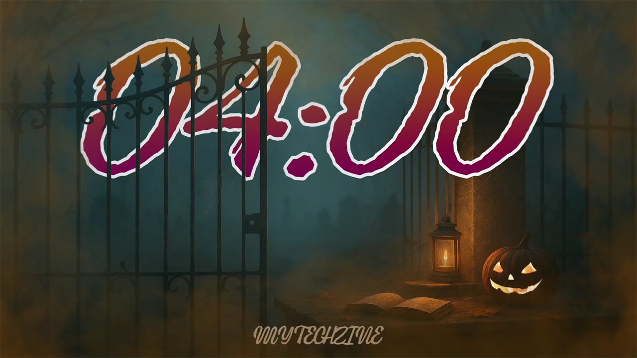 4 Minute Halloween Timer – Spooky Graveyard Gate Countdown - YouTube