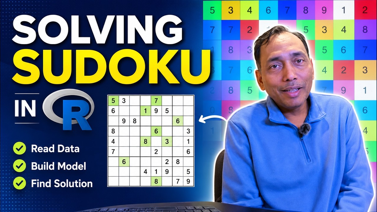 Solving Sudoku with Integer Programming in R - YouTube