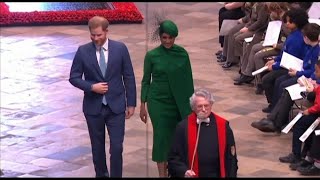 Prince Harry, Meghan arrive for final royal commitment