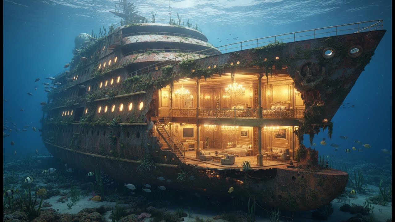 Building a House Under the Sea (ASMR) | Step by Step  History Supreme Shipwreck Home Build