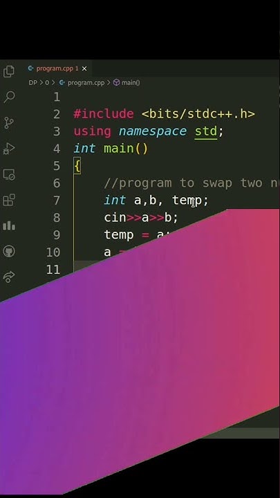Program To Swap Two Numbers In C++ |Swapping Program In C++ | C++ By ...