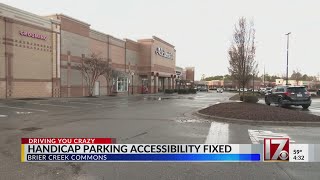 Handicap parking accessibility fixed at Brier Creek Commons
