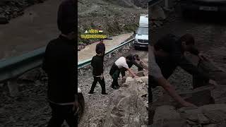 КАМНЕПАД на АВТОДОРОГИ ХУЧАНД - ДУШАНБЕ ГОРНЫЙ ТАДЖИКИСТАН 🇹🇯💚 РАЙСКАЯ ПРИРОДА #tajikistan