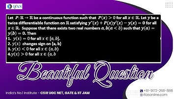 Good Question from Ordinary Differential Equations Try it | IFAS