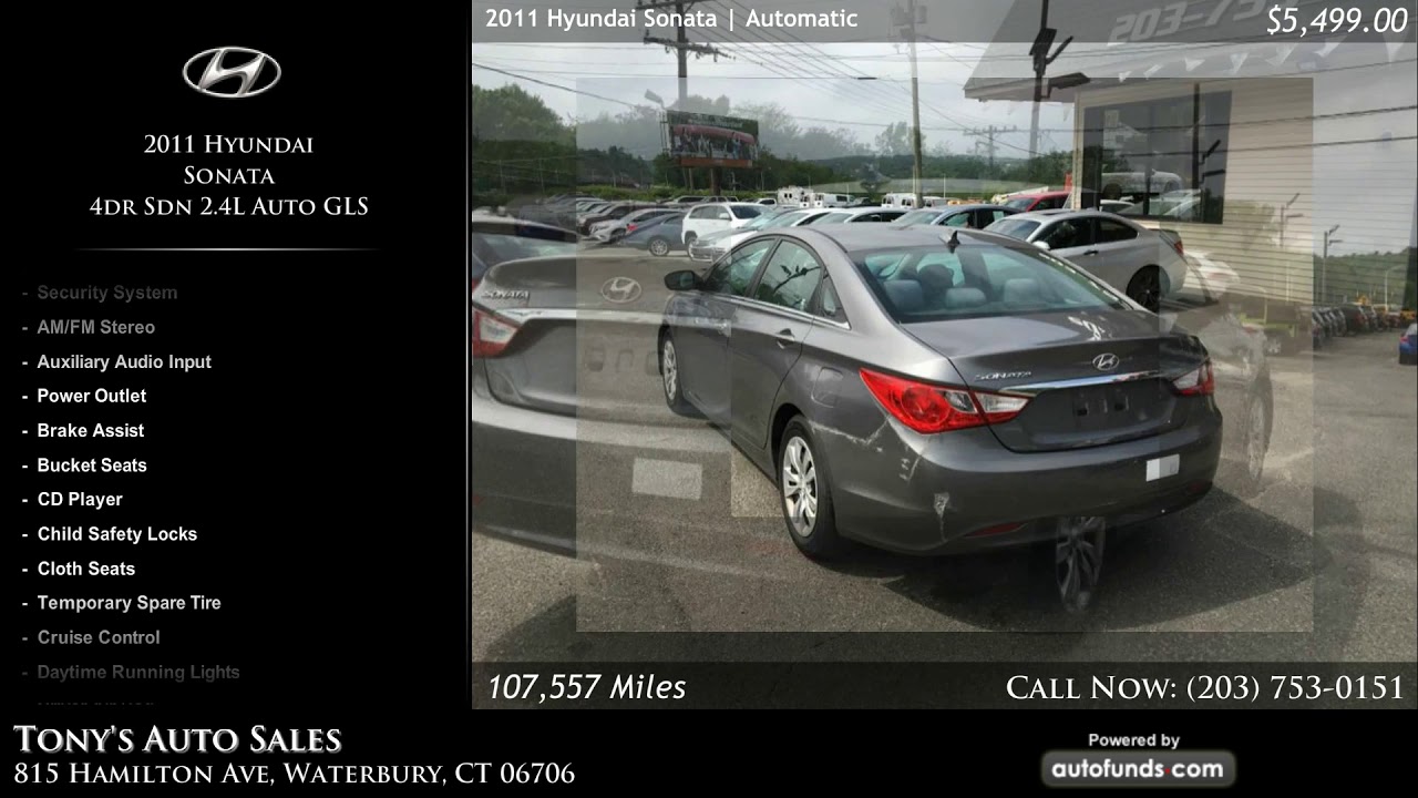 Used 2011 Hyundai Sonata Tony's Auto Sales, Waterbury, CT YouTube