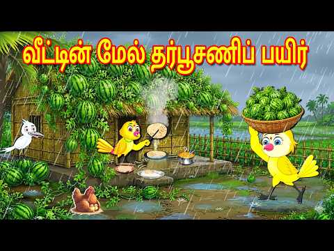 WATERMELON CROP ON THE ROOFTOP STORY | MORAL STORY IN TAMIL | TAMIL STORIES | BUJJI BIRDS TV