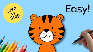 How To Draw A Tiger In 3 Minutes Super Easy For Toddlers