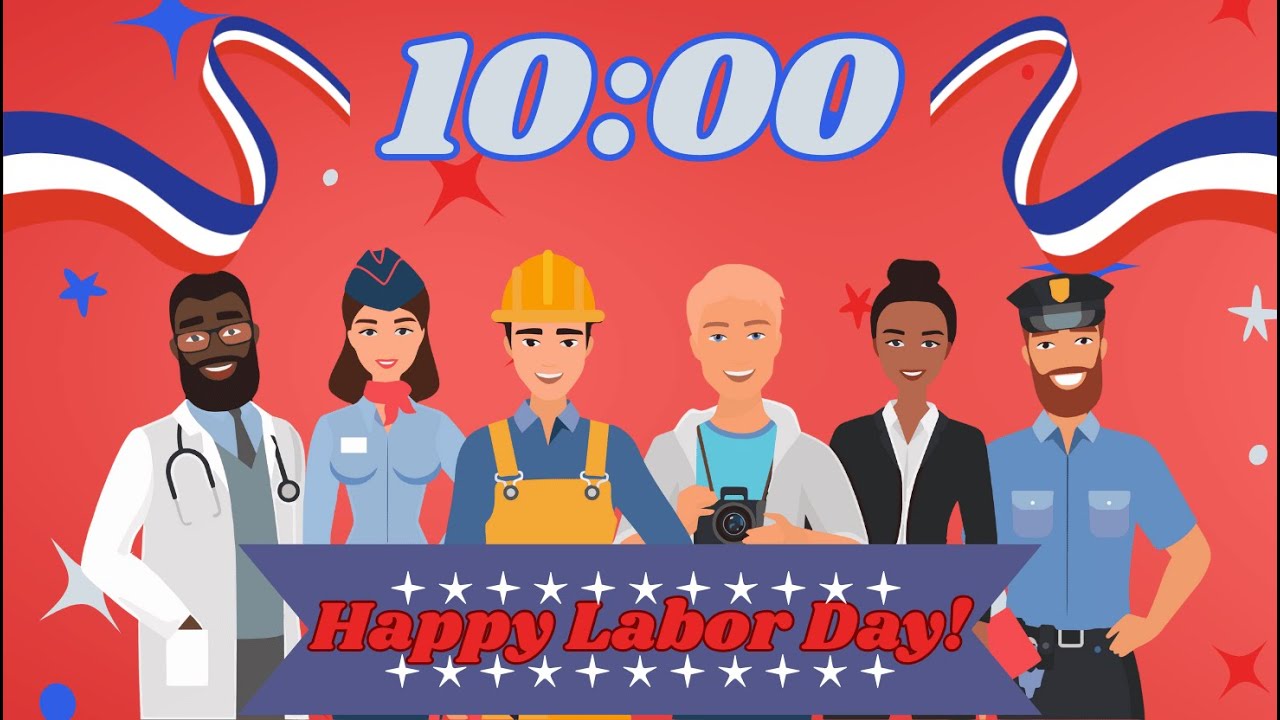 10 Minute Countdown Timer With Music (Upbeat Instrumental) - Labor Day ...