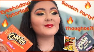 Flaming Hot Cheetos x Riley Rose Collection First Impressions! Tutorial   Swatches🔥🔥🔥