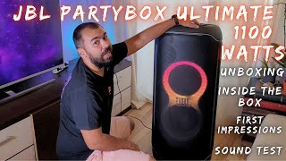 2023 JBL Partybox Ultimate - Unboxing - What's inside the box? - First Impressions - Sound Test