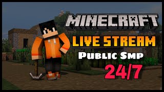 MINECRAFT: Live stream | pc + mobile| anyone can join| public smp|