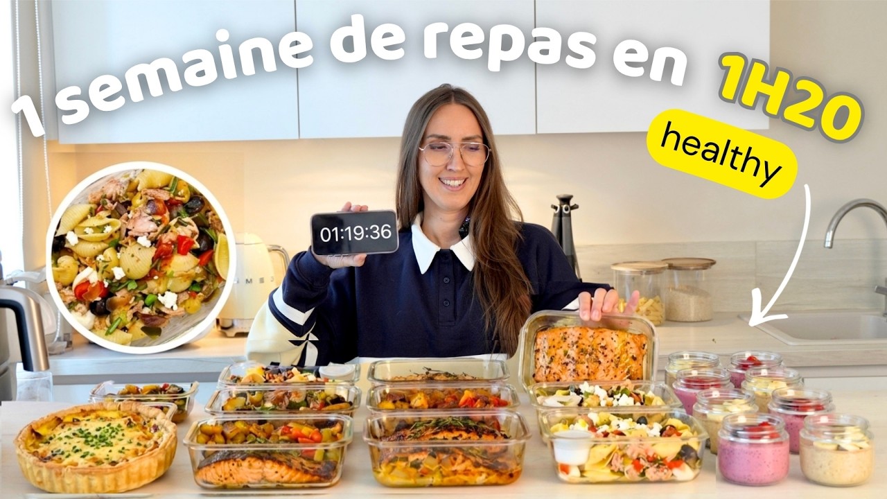 Meal prep : 1 semaine de repas équilibrés pour 45€ en 1h20