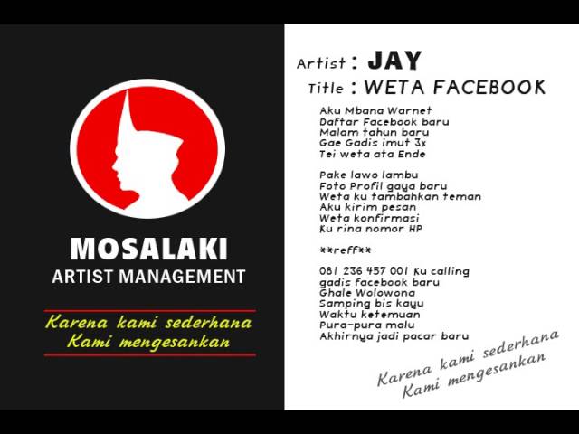 JAY - WETA FACEBOOK - Mosalaki Studio - Lagu Joget Daerah Flores - Ende Lio terbaru 2016 class=