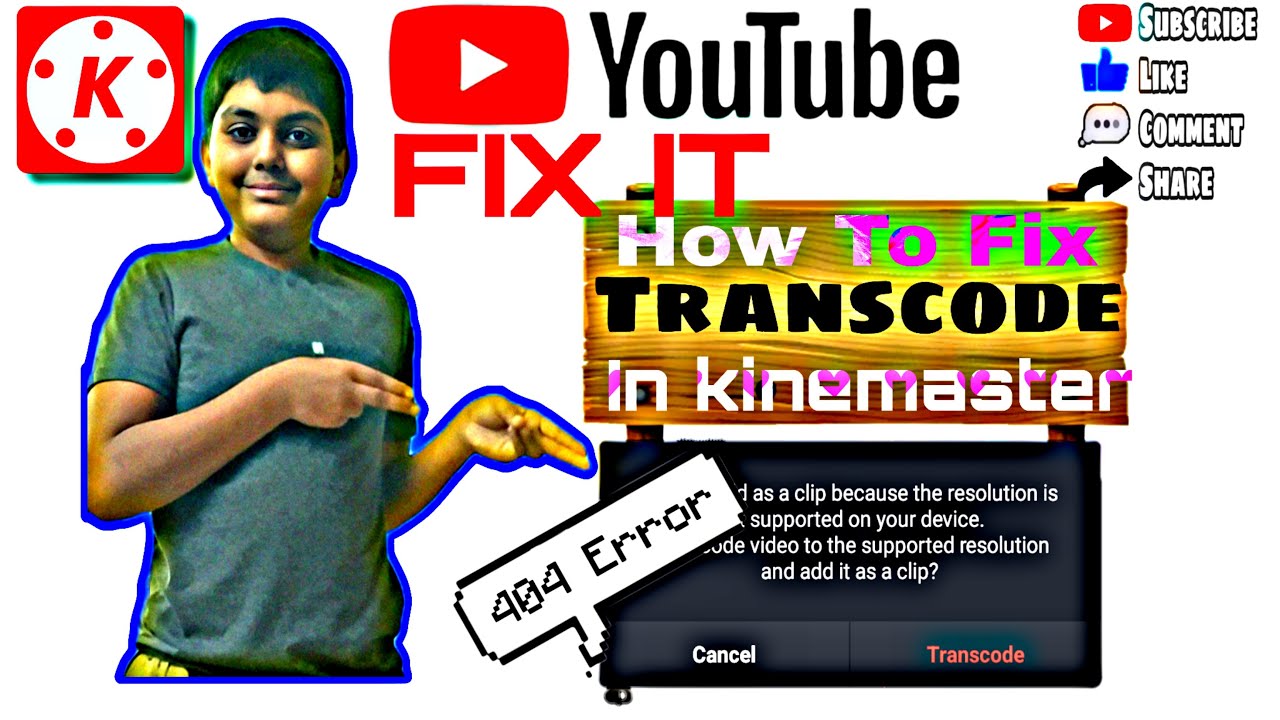 How to fix transcode problem of kinemasterIn Hindi , In just one click in (Hindi) very easily