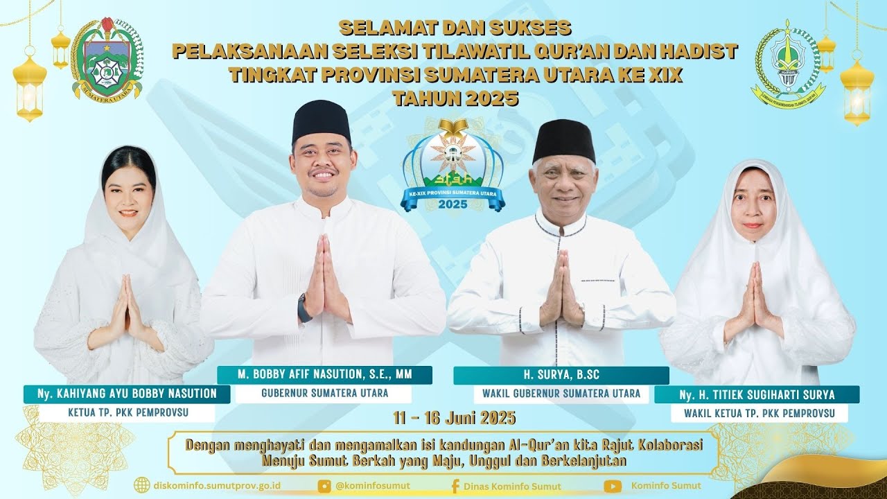 📌LIVE STREAM | PEMBUKAAN SELEKSI TILAWATIL QUR'AN DAN HADIST TINGKAT PROVINSI SUMATERA UTARA KE XIX