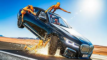 Rollover and Overtaking Car Crashes #08 BeamNG.Drive