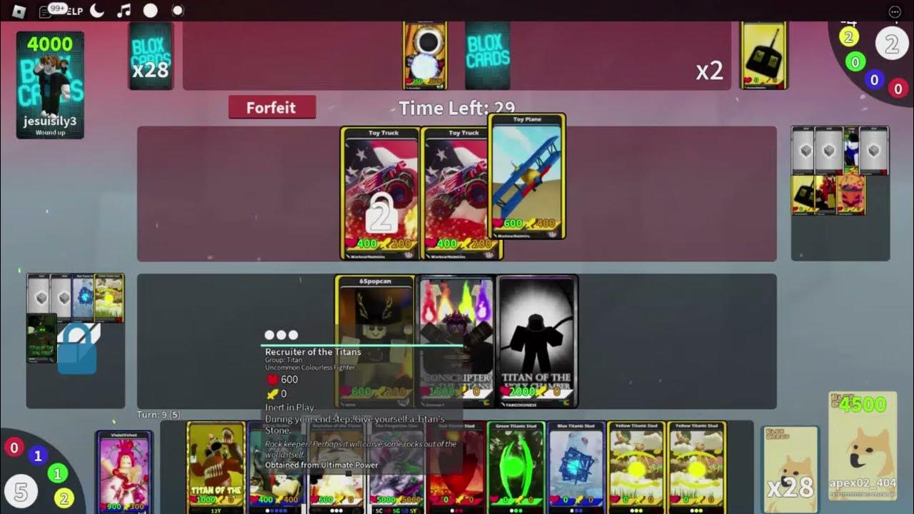 so... i decided to use a titan deck blox cards YouTube