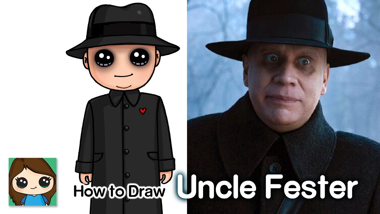 How To Draw Uncle Fester Netflix Wednesday YouTube How To Draw Uncle Fester Netflix Wednesday YouTube