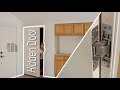 Installing the hidden door  living room renovation  diy