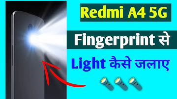 Double tap fingerprint mobile flash light on  | redmi a4 5g double tap fingerprint sensor kaise use 