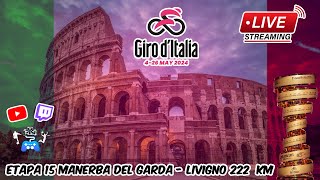 🔴GIRO D' ITALIA 2024 ETAPA 15 MINERBA DEL GARDA - LIVIGNO 222 KM REACCIÓN EN VIVO🔴