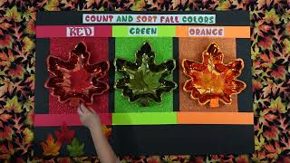 Count And Sort Fall Colors - Kids Learning Video