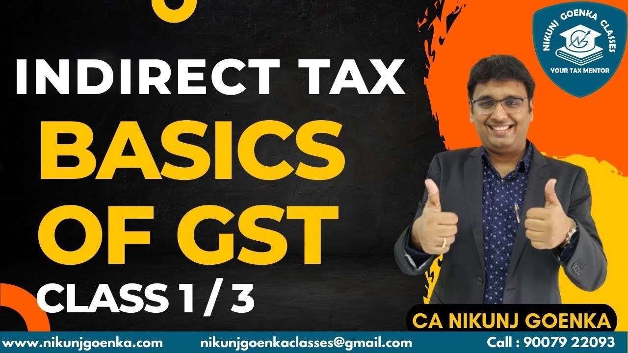 CMA Intermediate IDT | Build Your Basics | Basics of GST 1st Class | CA ...