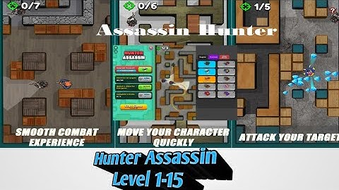 Hunter Assassin - Gameplay Walkthrough Part 1 Levels 1-15 (Android, iOS Gameplay)