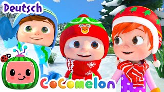 Versteckspiel im Schnee  | CoComelon Deutsch | Cartoons und Kinderlieder