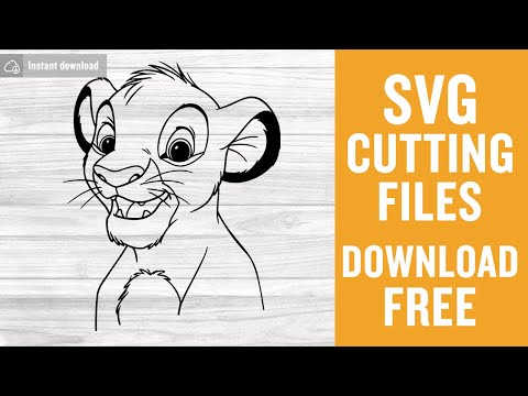 Simba Cartoon Svg Free Cutting Files for Silhouette Cameo Instant Download