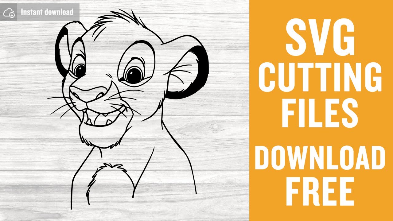 Download Simba Cartoon Svg Free Cutting Files for Silhouette Cameo Instant Download - YouTube