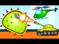 ХИЩНАЯ СЛИЗЬ съедает ТАНКИ  ВЕРТОЛЕТ и улетает на ЛУНУ Игровой Мультик Mutant Blobs Attack