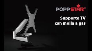 Poppstar Supporto Monitor Da Muro Con Molla A Gas Per Schermi Da 23-55 Vesa Mass 400 X 400Mm