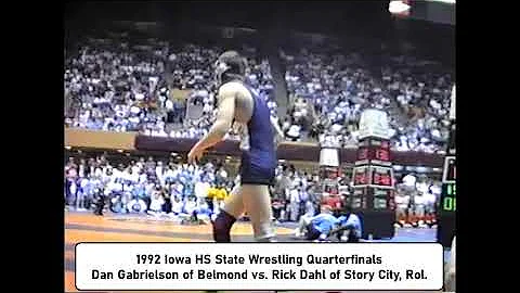 1992 Iowa HS State Wrestling Quarters 1A 125; Dan ...
