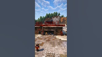 Minecraft: Fallout Red Rocket Build Timelapse #shorts