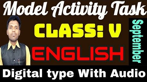 Class 5 English Model Activity Task in September 2021 New | Class 5 English model activity part 6