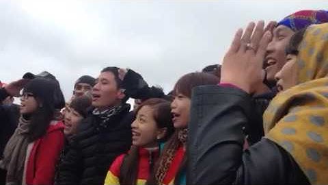 Hát quốc ca trên cột cờ Lũng Cú Hà Giang mùa tam giác mạch