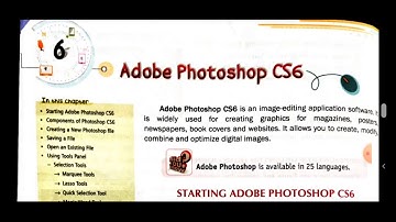 class 8 chapter 6 Adobe Photoshop CS6