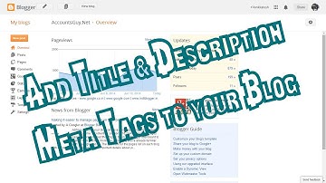 How to add Title and Description Meta Tags to Blogger Home Page?