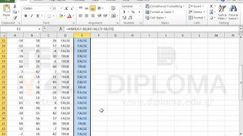 Insert the appropriate function in cell Ε3 that returns the value TRUE if   cell Α3 is higher...