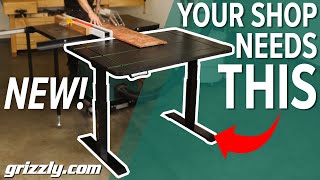 NEW! Grizzly AdjustableHeight Workbench (with Tslot Table!)