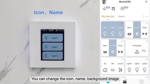 Lanbon L8 WiFi mesh LCD smart switch - change switch icon and name