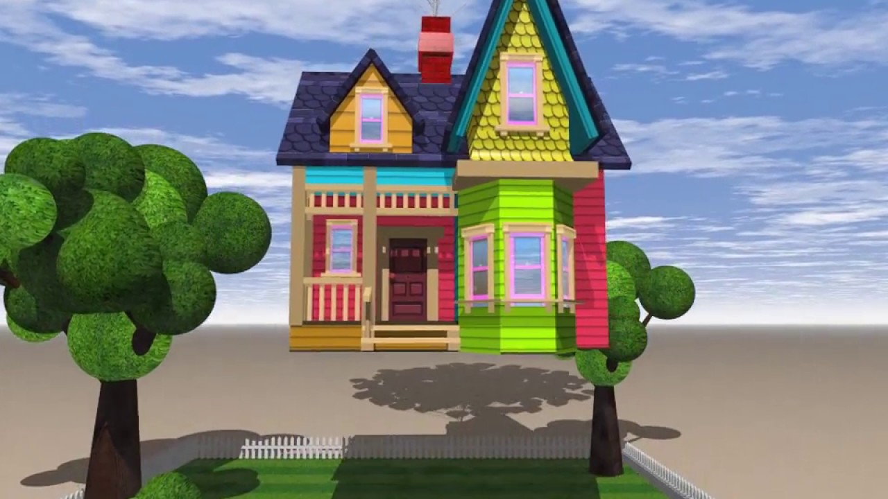 Up Movie House In Pov Ray Animation 2 Youtube